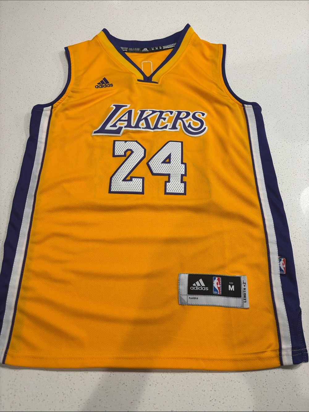 Adidas Kobe Bryant 24 Lakers Swingman Jersey Youth Medium M Stitched